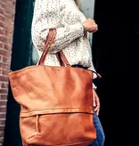 BAG2BAG FYRDE leren damestas schoudertas Cognac