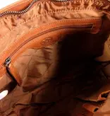 Chesterfield ALICANTE wax pull up leren dames schoudertas cognac