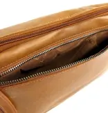 Chesterfield ROTTERDAM trendy Leren crossbody tas cognac