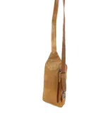 Chesterfield ROTTERDAM trendy Leren crossbody tas cognac