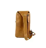 Chesterfield ROTTERDAM trendy Leren crossbody tas cognac