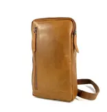 Chesterfield ROTTERDAM trendy Leren crossbody tas cognac