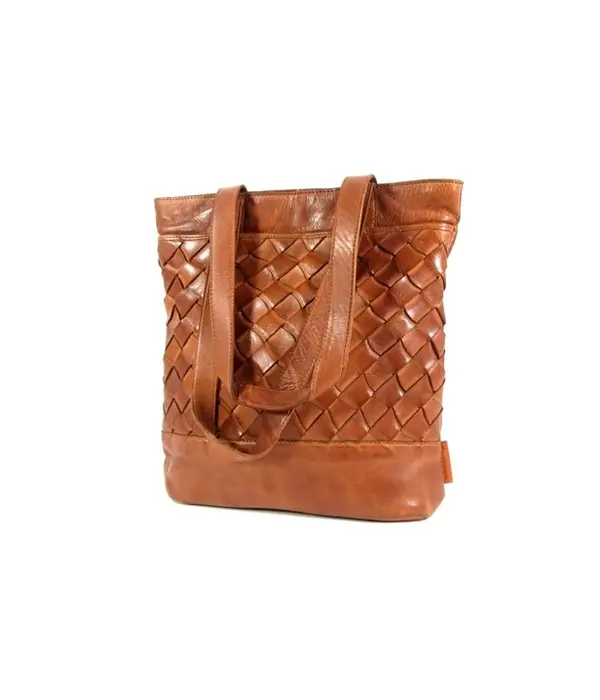 Micmacbags ARTISAN Leren dames shopper bruin