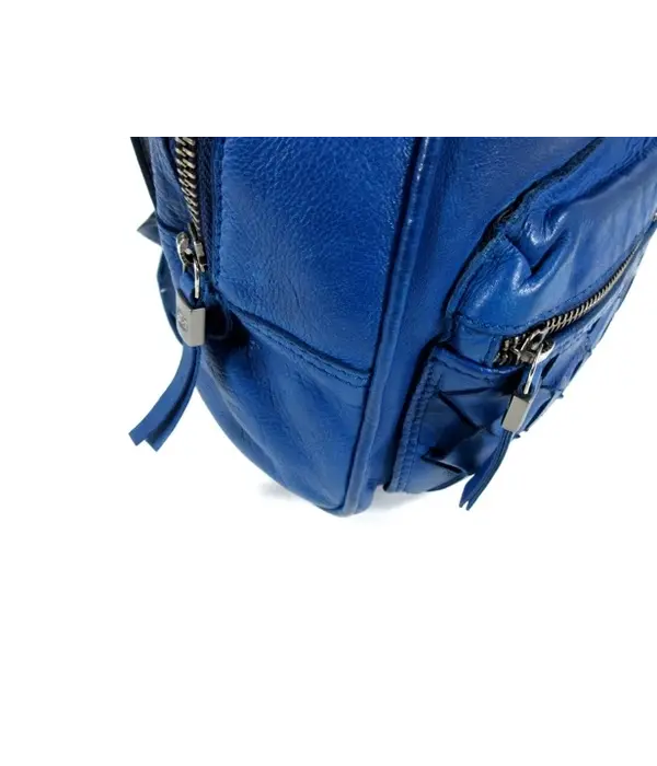 Micmacbags ARTISAN leren rugzak cobalt