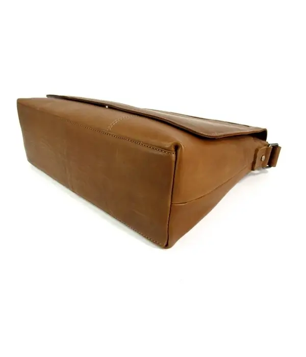 Chesterfield TOLEDO Laptop schoudertas wax pull up cognac