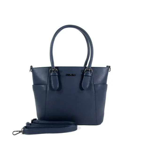 CHARM london oxford dames shopper PU blauw