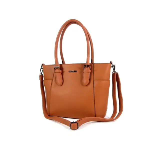 london oxford dames shopper PU cognac