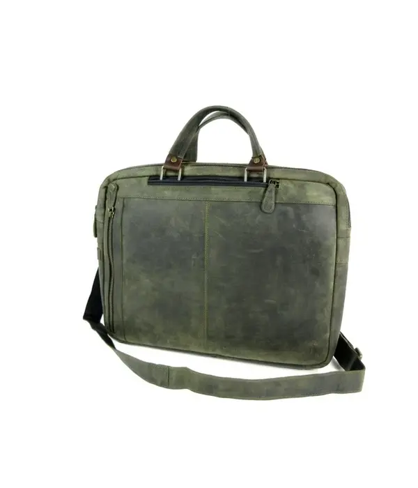 Berba Leren heren 3 in 1 rugzak schoudertas briefcase military