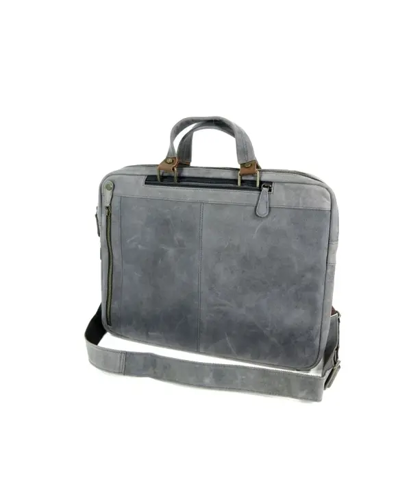 Berba Leren heren 3 in 1 rugzak schoudertas briefcase navy