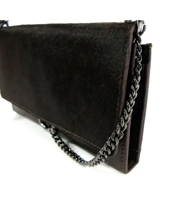 Micmacbags MENDOZA dames portemonnee telefoontasje donker bruin
