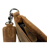 LEATHER DESIGN Trendy hunter handtas schoudertas bruin