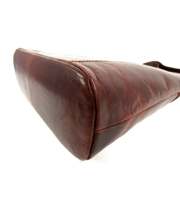 LEATHER DESIGN damestas schoudertas leer Cognac