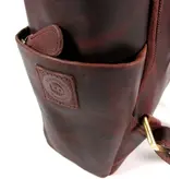 LEATHER DESIGN Stoere leren rugzak werktas  Cognac