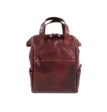 LEATHER DESIGN Stoere leren rugzak werktas  Cognac