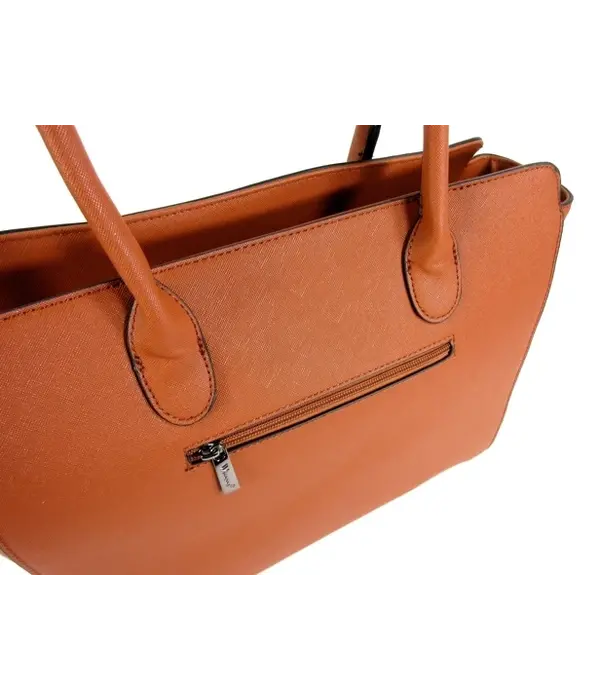 Wimona PU damestas handtas laptoptas SIENNA cognac