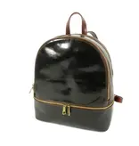 My Bag Chique Italiaans leren dames rugzak Combi zwart cognac