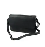 LEATHER DESIGN 3 vaks nappa leren dames clutch schoudertas zwart