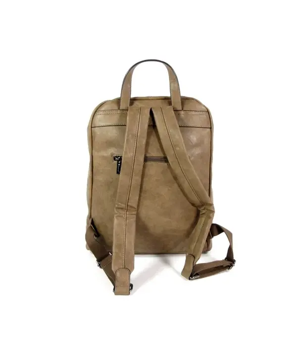 Wimona Marina ruime rugzak schooltas backpack Taupe