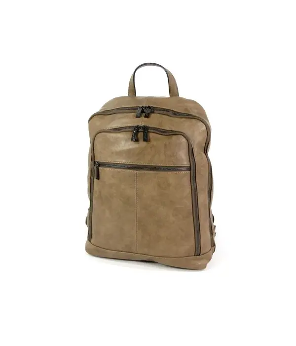 Wimona Marina ruime rugzak schooltas backpack Taupe