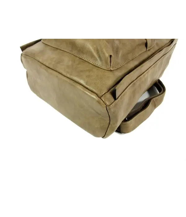 Wimona PU trendy rugzak backpack AMALIA taupe
