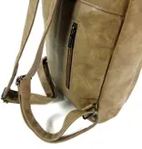 Wimona PU trendy rugzak backpack AMALIA taupe