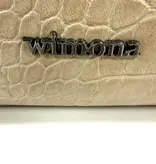 Wimona PU damestas handtas laptop tas SOFIA croco taupe