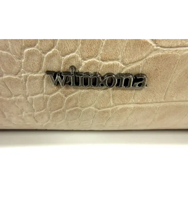 Wimona PU damestas handtas laptop tas SOFIA croco taupe