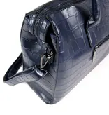 Wimona PU damestas handtas laptop tas SOFIA croco Donker Blauw