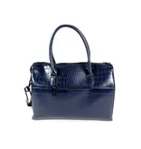 Wimona PU damestas handtas laptop tas SOFIA croco Donker Blauw