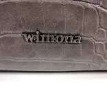 Wimona PU damestas handtas laptop tas SOFIA croco Grijs