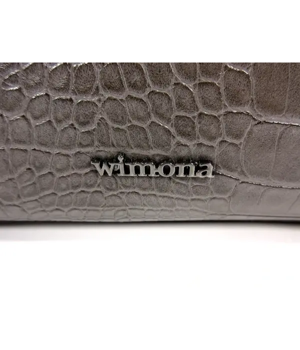 Wimona PU damestas handtas LIONA croco Grijs