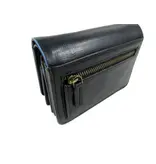 GAZ Ruime dames portemonnee met klep RFID zwart