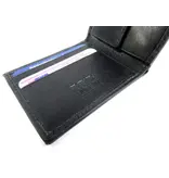 GAZ Compacte heren Bilfold RFID blocking portemonnee laag zwart