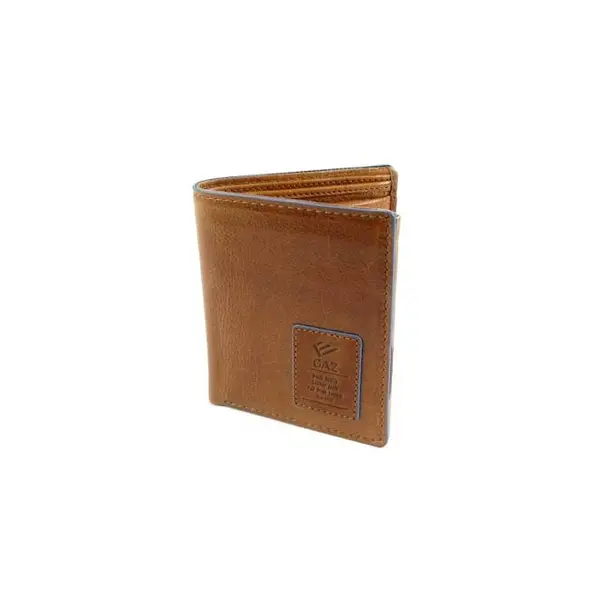 Compacte heren Bilfold RFID blocking portemonnee hoog cognac