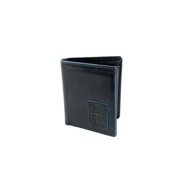 Compacte heren Bilfold RFID blocking portemonnee hoog zwart