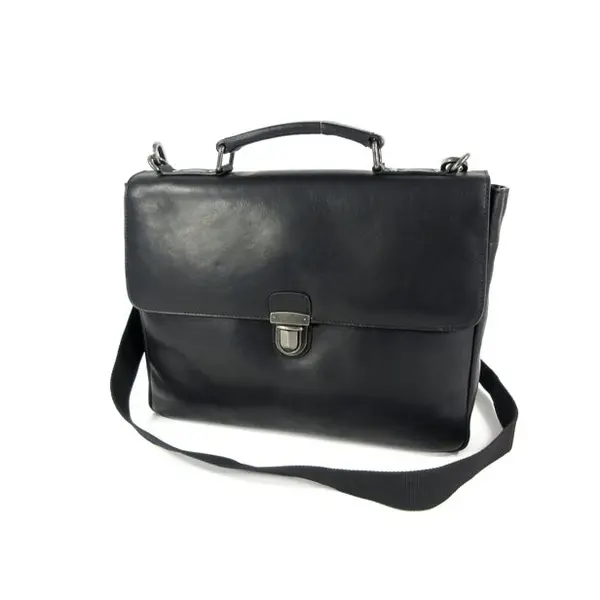 ROMA stijlvolle klassieke 1 vaks briefcase laptoptas Zwart