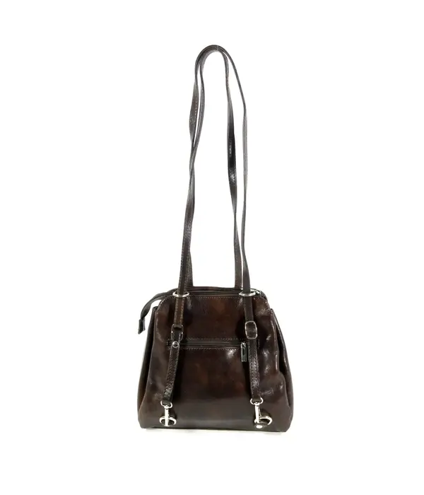 My Bag Leren dames rugzak shopper 3 vaks bruin