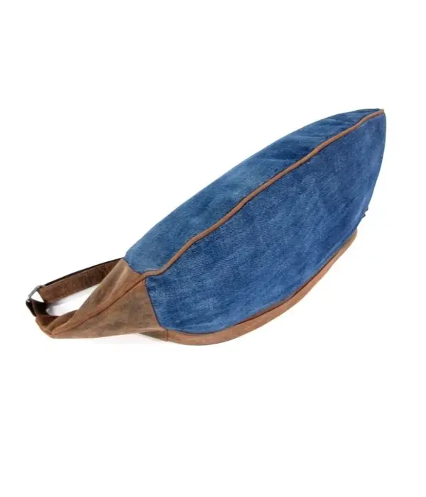 LEATHER DESIGN Bodybag XL Hunter Jeans Bruin blauw