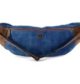 LEATHER DESIGN Bodybag XL Hunter Jeans Bruin blauw