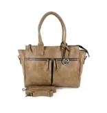 Wimona Trendy handtas schoudertas CATARINA-ONE Taupe