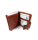 LEATHER DESIGN Met Figuretta Card protector in chic leren portemonnee Bruin