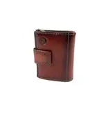 LEATHER DESIGN Met Figuretta Card protector in chic leren portemonnee Bruin