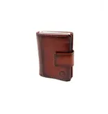 LEATHER DESIGN Met Figuretta Card protector in chic leren portemonnee Bruin