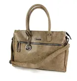 Wimona Trendy PU handtas schoudertas FABIANA Taupe