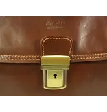 My Bag 3 vaks aktetas documenten schoudertas Cognac