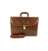 My Bag 3 vaks aktetas documenten schoudertas Cognac