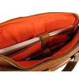 ORANGE FIRE 15,6 inch Laptoptas handtas schoudertas Cognac