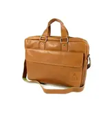 ORANGE FIRE 15,6 inch Laptoptas handtas schoudertas Cognac