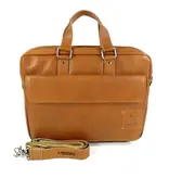 ORANGE FIRE 15,6 inch Laptoptas handtas schoudertas Cognac