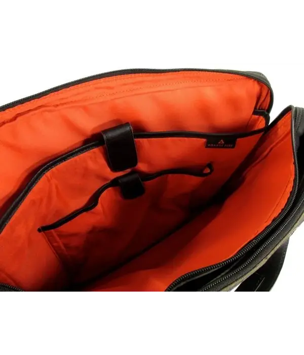 ORANGE FIRE 15,6 inch Laptoptas handtas schoudertas zwart